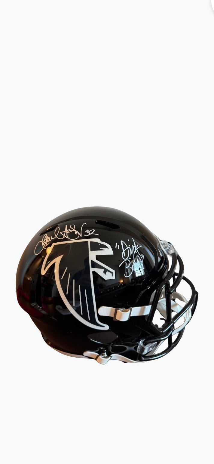 Jamal Anderson Autographed Black Atlanta Falcons Replica Football Helmet