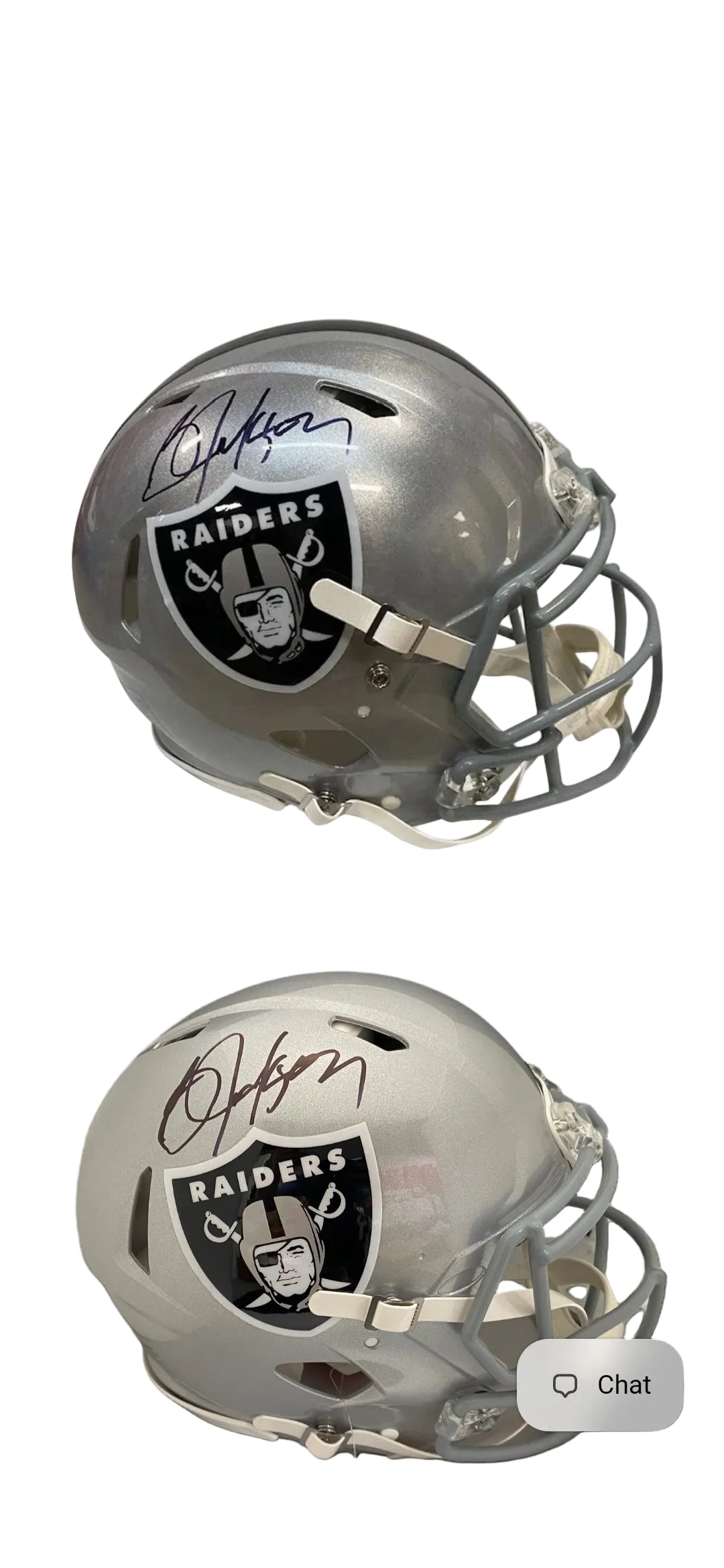 Bo Jackson Autographed Raiders Authentic Full Size Football Helmet