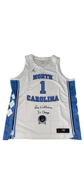 Roy Williams Autographed "3x National Champ" White North Carolina Replica Basketball Jersey