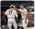 Mike Trout Autographed 20x24 (Pictured with Shohei Ohtani on Bench)