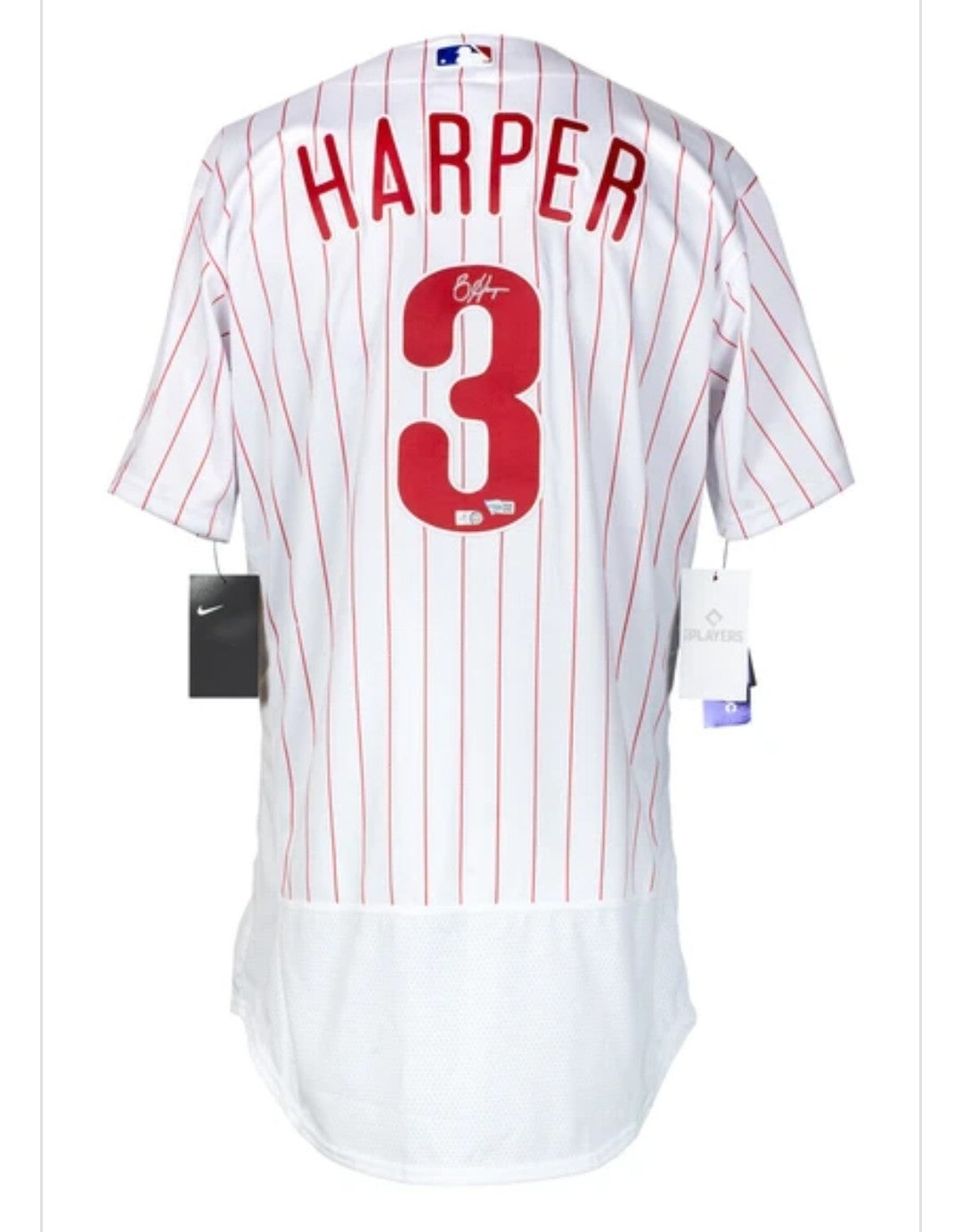 Bryce Harper Autographed Authentic White Phillies Jersey