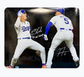 Kike Hernandez & Freddie Freeman Dual Autographed "24 WS Champs" 16x20 Photo - Celebration