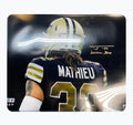 Tyrann Mathieu Autographed "Louisiana Son" 16x20 - Saints Back Close Up