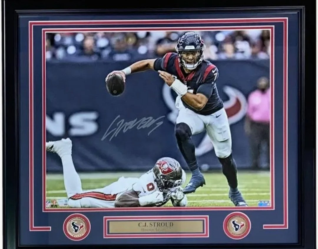 CJ Stroud Texans Photo 16x20 Blue Jersey - vs Tampa