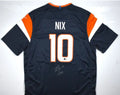 Bo Nix Denver Broncos Autographed Blue Custom Jersey