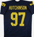 Aidan Hutchinson Michigan Autographed Stat Custom Jersey