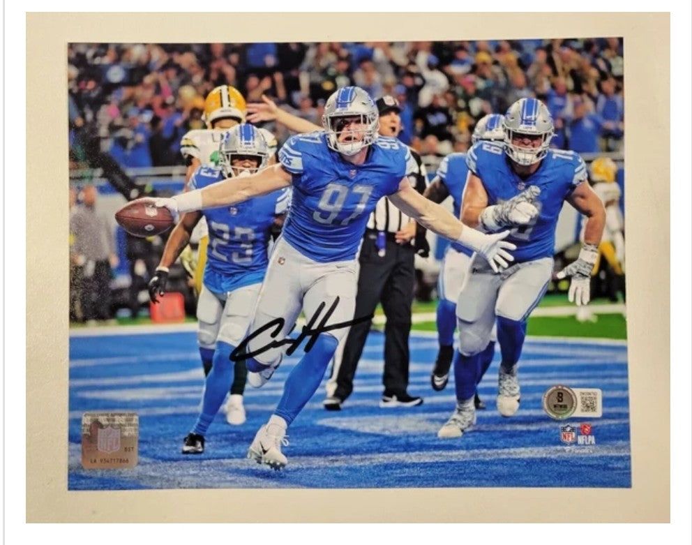 Aidan Hutchinson Lions 8x10 End Zone Interception Photo