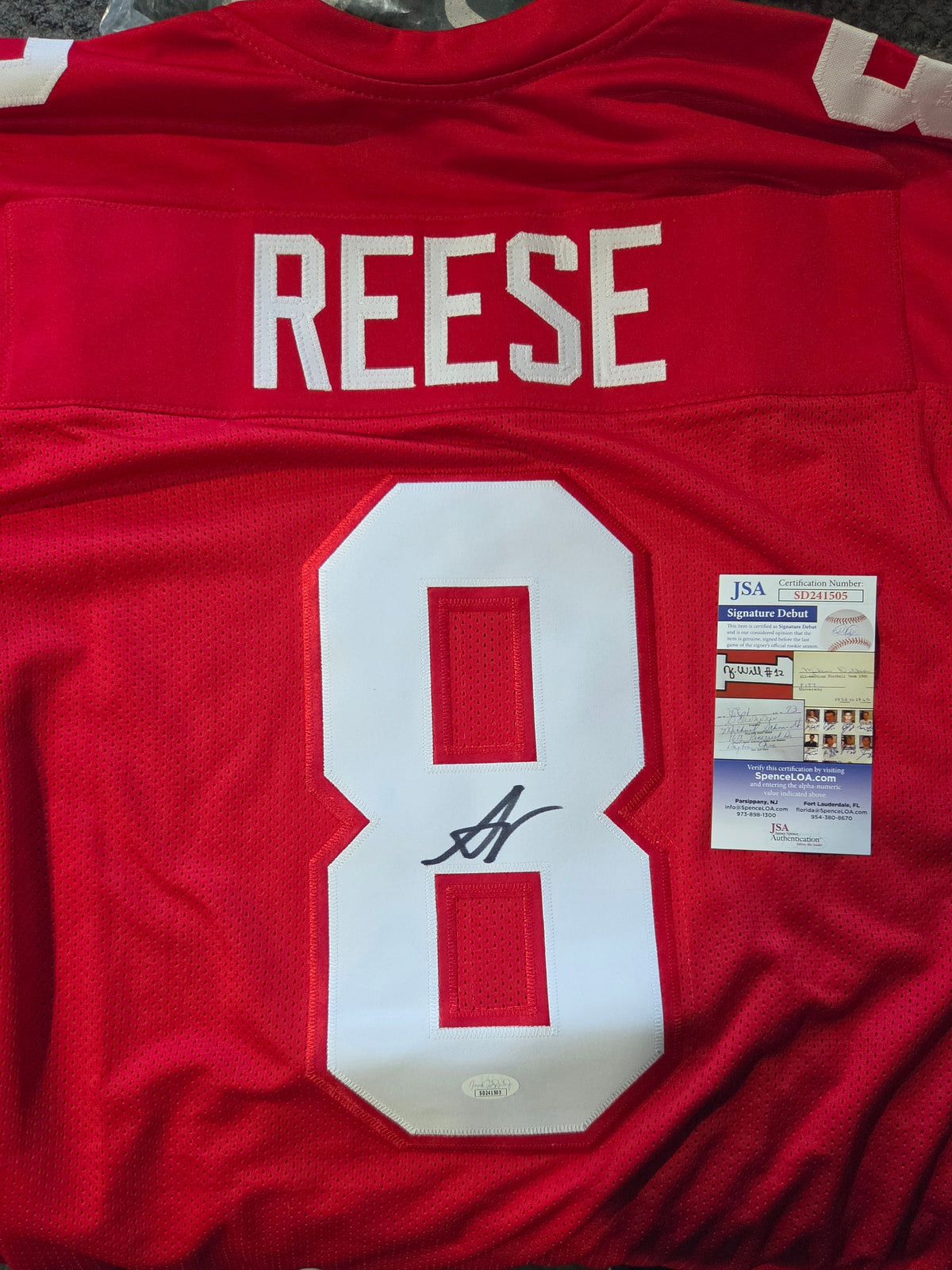 Authentic autographed new york giants Arvell Reese jersey