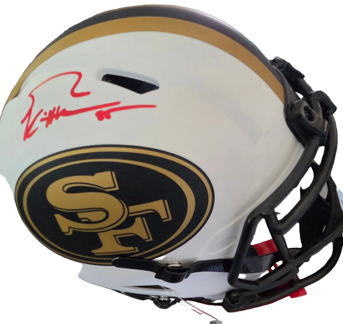 Authetic George kittle autographed full-size speed flex helmet